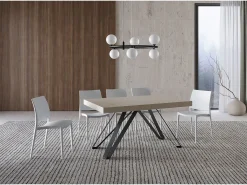 Mesa extensible 160/264x90 cm Terium cachemira patas antracita