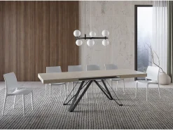 Mesa extensible 160/264x90 cm Terium cachemira patas antracita