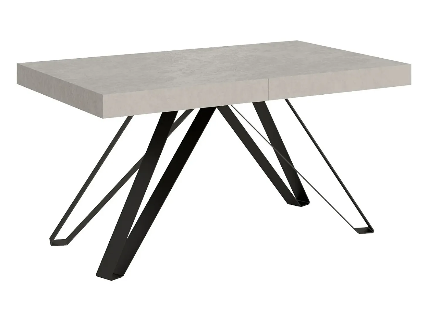 Mesa extensible 160/264x90 cm Terium cachemira patas antracita