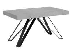 Mesa extensible 160/264x90 cm Terium efecto cemento patas antracita