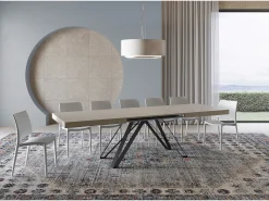 Mesa extensible 180/440x90 cm Terium cachemira patas antracita