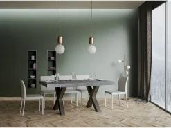 Mesa extensible 90x180/440 cm Traffic Cemento estructura Antracita
