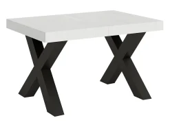 Mesa extensible 90x140/244 cm Traffic Fresno Blanco estructura Antracita