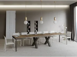 Mesa extensible 90x160/420 cm Traffic Evolution Nogal estructura Antracita