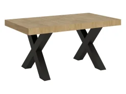 Mesa extensible 90x160/264 cm Traffic Roble Natural estructura Antracita