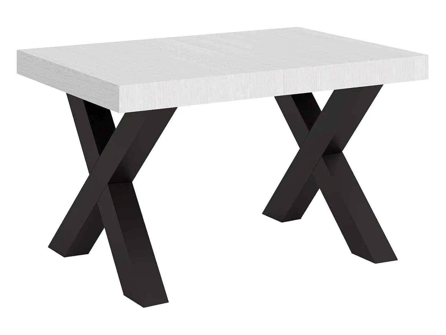Mesa extensible 90x130/390 cm Traffic Fresno Blanco estructura Antracita