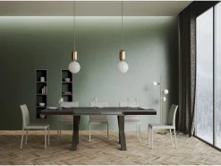 Mesa extensible 90x180/284 cm Traffic Evolution Cemento estructura Antracita