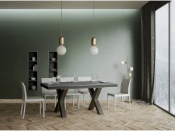 Mesa extensible 90x180/440 cm Traffic Evolution Cemento estructura Antracita