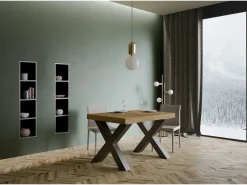 Mesa extensible 90x130/390 cm Traffic Roble Natural estructura Antracita