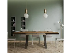 Mesa extensible 90x160/420 cm Traffic Evolution Roble Natural estructura Antracita