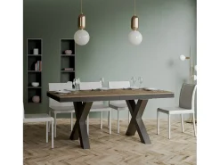 Mesa extensible 90x180/440 cm Traffic Evolution Nogal estructura Antracita