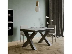 Mesa extensible 90x120/380 cm Traffic Evolution Fresno Blanco estructura Antracita