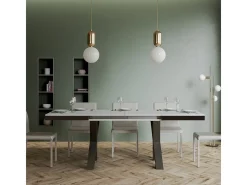 Mesa extensible 90x120/224 cm Traffic Evolution Fresno Blanco estructura Antracita
