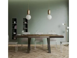 Mesa extensible 90x180/284 cm Traffic Evolution Nogal estructura Antracita