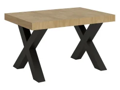 Mesa extensible 90x120/224 cm Traffic Roble Natural estructura Antracita