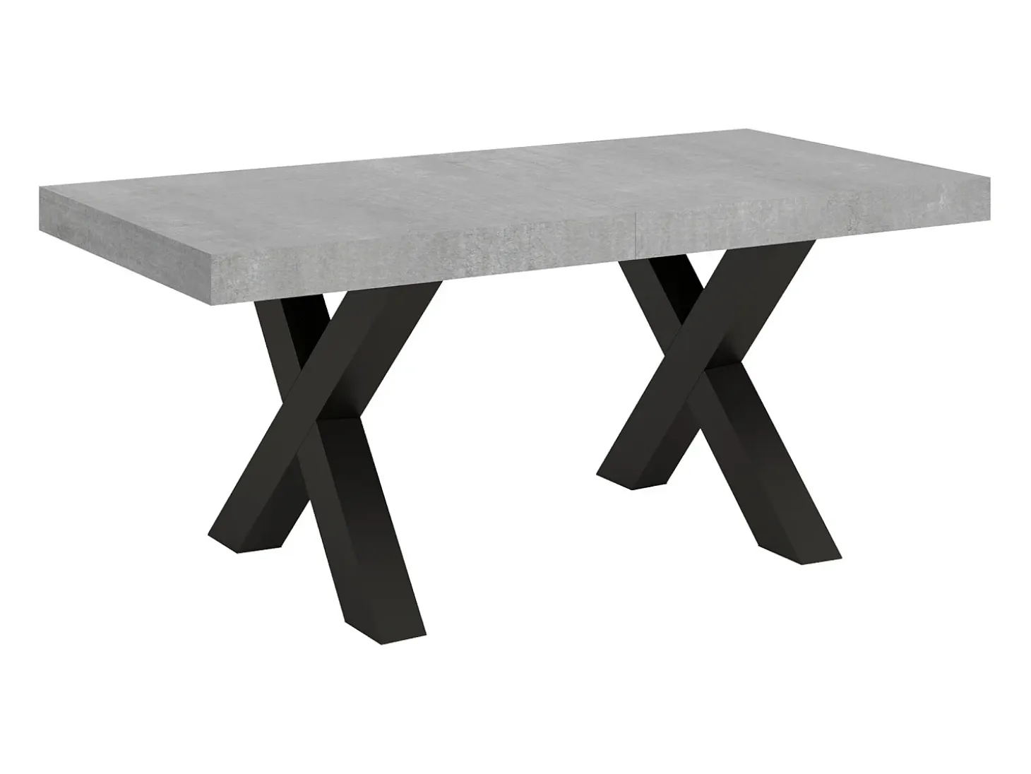 Mesa extensible 90x180/284 cm Traffic Cemento estructura Antracita