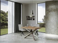 Mesa extensible 120/380x90 cm Volantis Premium patas roble natural multicolor 4/C