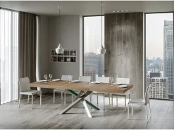 Mesa extensible 90x200/460 cm Volantis Premium Roble Natural estructura multicolor 4/A