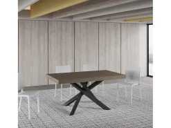 Mesa extensible 90x160/264 cm Volantis Premium gris paloma patas antracita