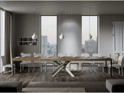 Mesa extensible 90x200/460 cm Volantis Premium Nogal estructura multicolor 4/A