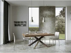 Mesa extensible 90x200/460 cm Volantis Premium Roble Natural estructura multicolor 4/C