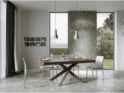 Mesa extensible 90x200/460 cm Volantis Premium Nogal estructura multicolor 4/C