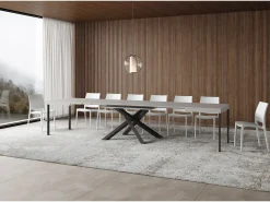 Mesa extensible 120/380x90 cm Volantis patas antracita cachemir