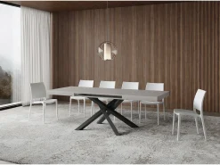 Mesa extensible 120/380x90 cm Volantis patas antracita cachemir