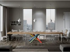 Mesa extensible 90x200/460 cm Volantis Premium Roble Natural estructura multicolor 4/B