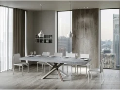 Mesa extensible 90x160/420 cm Volantis Premium Cemento estructura multicolor 4/C