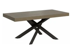 Mesa extensible 90x200/304 cm Volantis gris paloma patas antracita