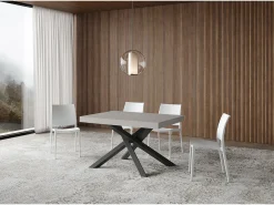 Mesa extensible 120/380x90 cm Volantis Premium patas antracita cachemir