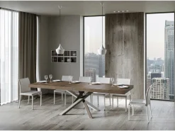 Mesa extensible 90x200/304 cm Volantis Premium Nogal estructura multicolor 4/C