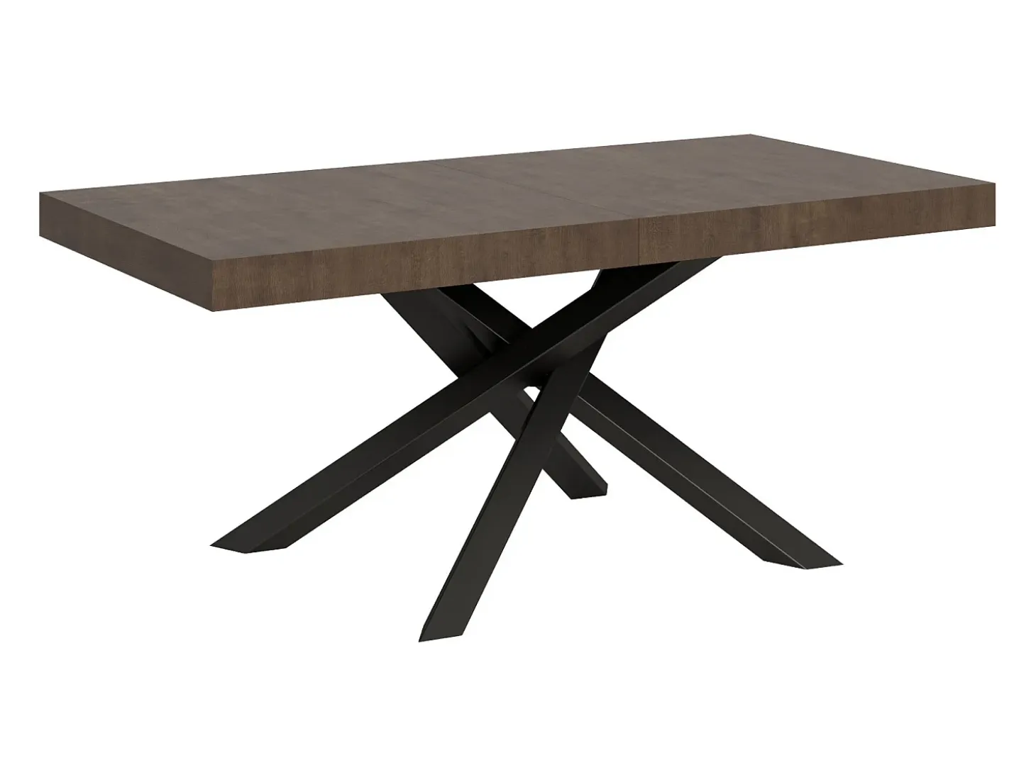 Mesa extensible 180/284x90 cm Volantis nogal patas antracita