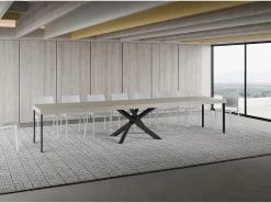 Mesa extensible 90x160/420 cm Volantis Premium cachemira patas antracita