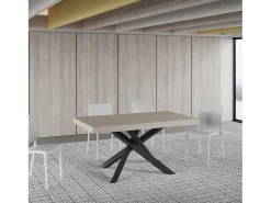 Mesa extensible 90x160/420 cm Volantis Premium cachemira patas antracita