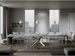 Mesa extensible 120/380x90 cm Volantis Premium patas hormigón multicolor 4/A