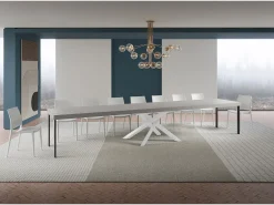 Mesa extensible 200/460x90 cm Volantis Premium patas blanco cachemir