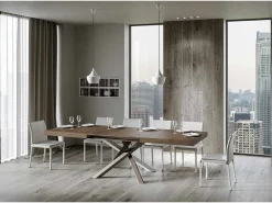 Mesa extensible 120/380x90 cm Volantis patas nogal multicolor 4/C