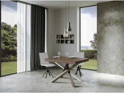 Mesa extensible 120/380x90 cm Volantis patas nogal multicolor 4/C
