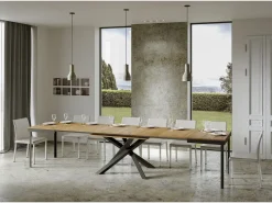 Mesa extensible 180/440x90 cm Volantis Evolution roble natural estructura et patas antracita