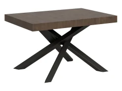 Mesa extensible 120/224x90 cm Volantis nogal patas antracita