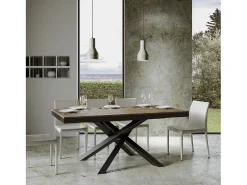 Mesa extensible 180/440x90 cm Volantis Evolution nogal estructura et patas antracita