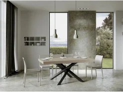 Mesa extensible 90x200/304 cm Volantis Premium cachemira patas antracita