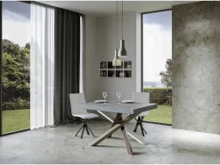Mesa extensible 90x130/390 cm Volantis Premium Cemento estructura multicolor 4/C
