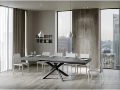 Mesa extensible 160/264x90 cm Volantis Evolution cemento estructura et patas antracita
