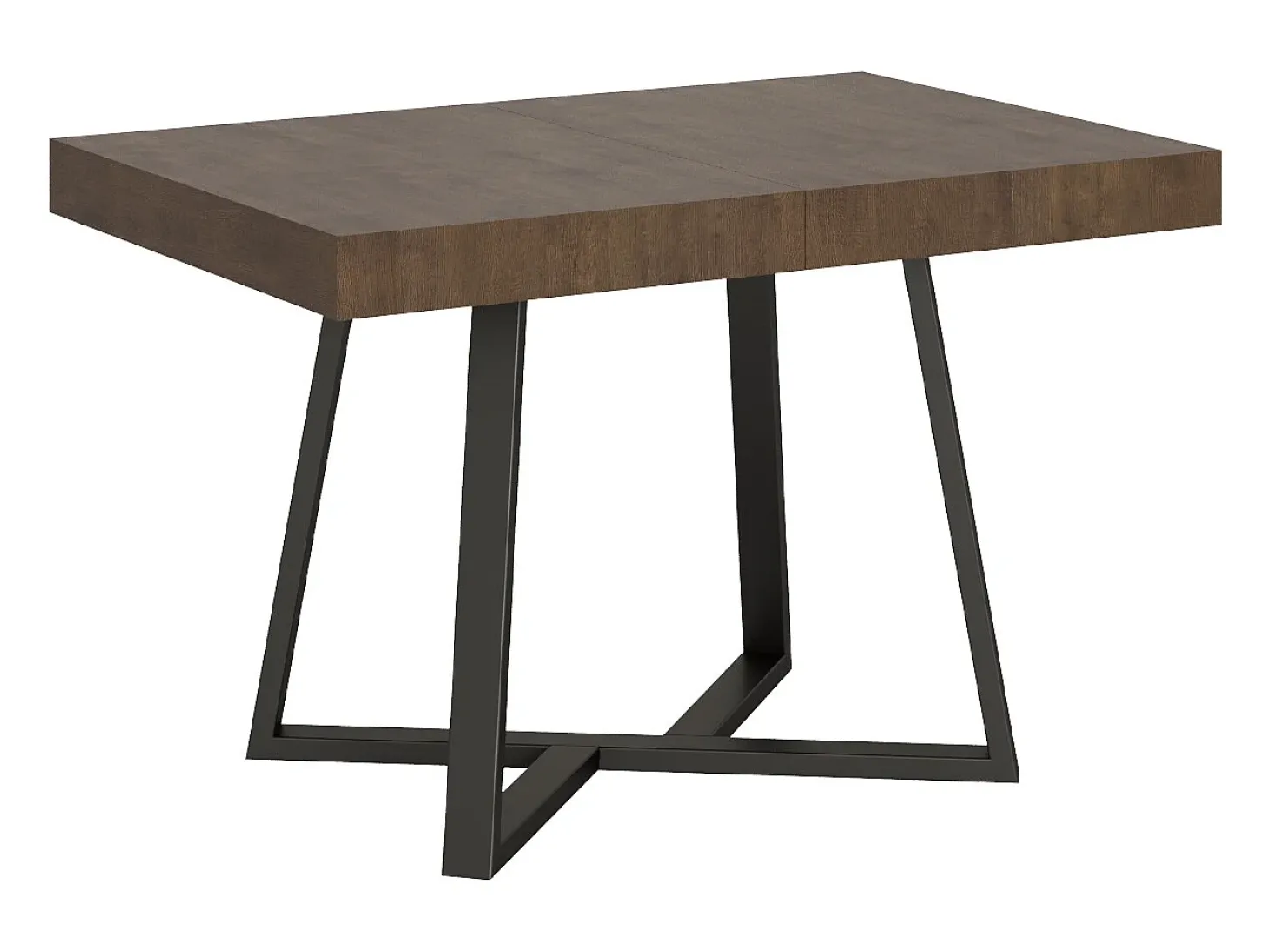Mesa extensible 130/390x90 cm Zeplir nogal patas antracita