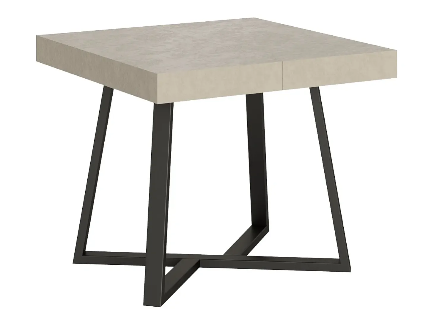 Mesa extensible 90/194x90 cm Zeplir cachemira patas antracita