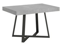 Mesa extensible 130/234x90 cm Zeplir cemento patas antracita