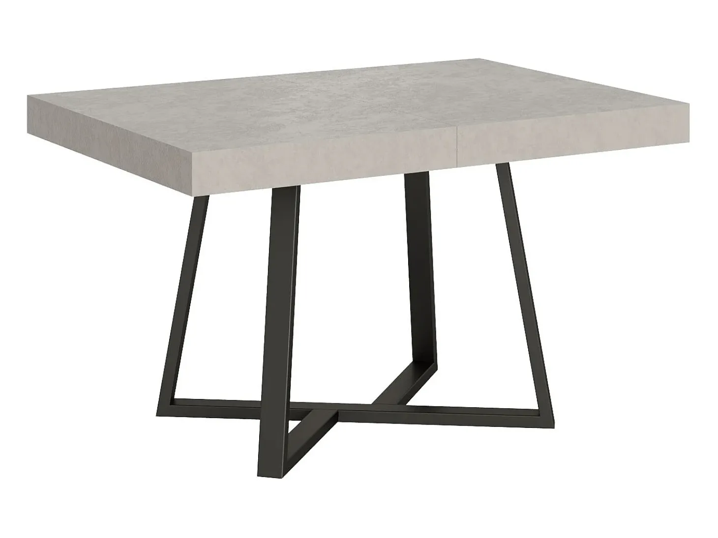 Mesa extensible 120/224x90 cm Zeplir cachemira patas antracita